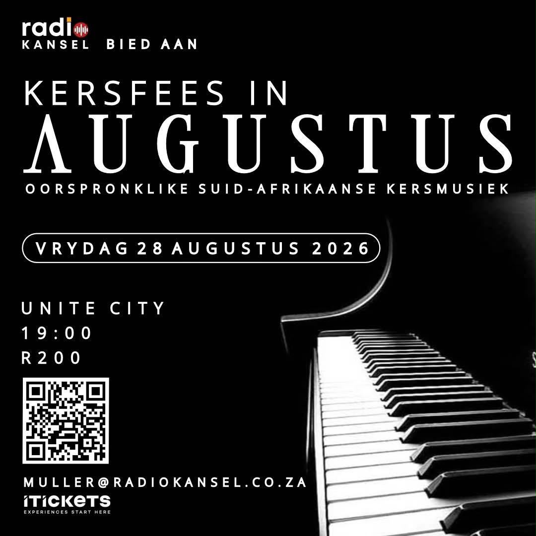 Poster for Kersfees in Augustus presented by Radio Kansel