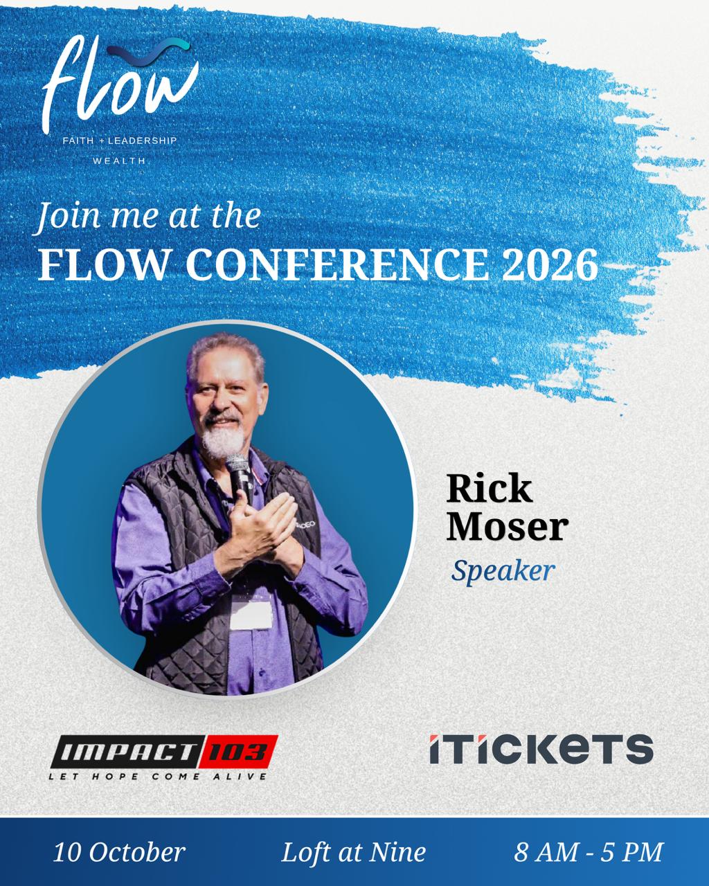 Rick Moser, speaker at FLOW Conference 2026